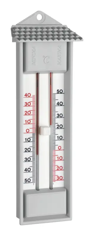 Neue Ware TFA Thermometer Maxima-Minima Kunststoff, grau