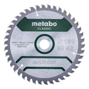 Metabo Kreissägeblatt "multi cut - classic", 160 x 20 mm, Zähnezahl 42, Flach-/Trapezzahn 5° Wochenendangebot