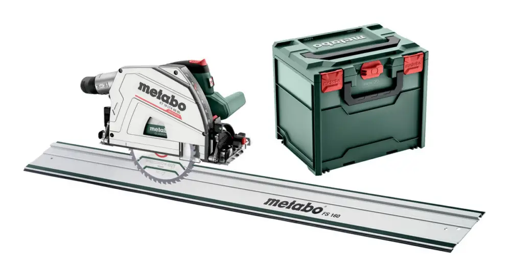 Metabo Set KT 18 LTX 66 BL Akku-Tauchkreissäge Ohne Akku mit Führungsschiene FS 160 in metaBOX Meistverkauft