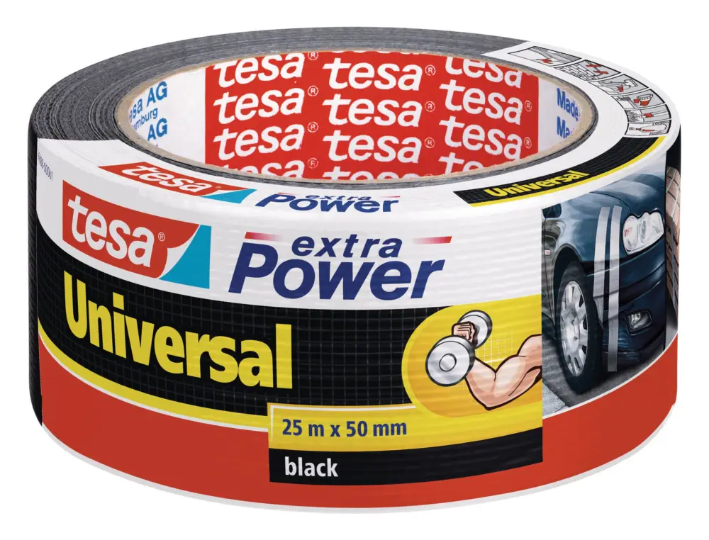 Tesa extra Power schwarz 50m x 50 mm Universal(Verpackungseinheit: 6Stück) Saisonangebot