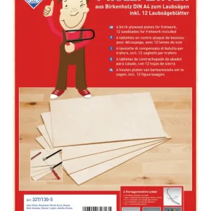 Preisreduziert Pebaro Holzplatten Birke DinA4 mit 12 Laubsägeblatt