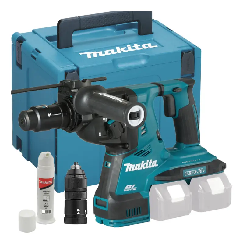 Makita Akku-Kombihammer 2 x 18V, DHR281ZJ, SDS-PLUS, ohne Akku in MAKPAC 4 Schneller Versand