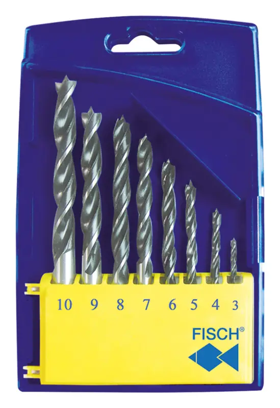 Fisch Holzspiralbohrer Satz WS Standard 8tlg. 3 - 10 mm R Nur Heute
