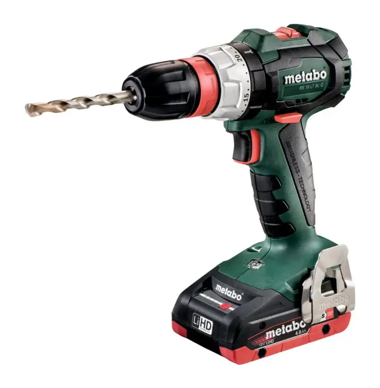 Echt Metabo BS 18 LT BL Q Akku-Bohrmaschine 2 x 4 Ah LiHD im Kunststoffkoffer