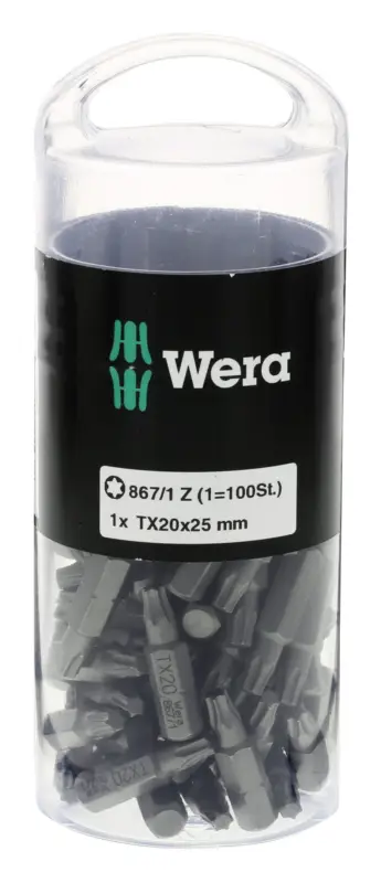 Wera Bit 1/4" Din3126 E6,3 T20 x 25 mm 100er Pack Sonderangebot