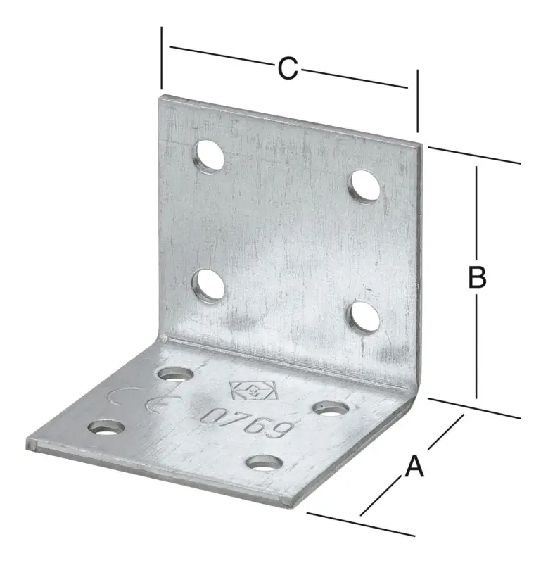 Vormann Winkelverbinder 90 x 90 x 65 mm sendzimirverzinkt, CE Must-Have