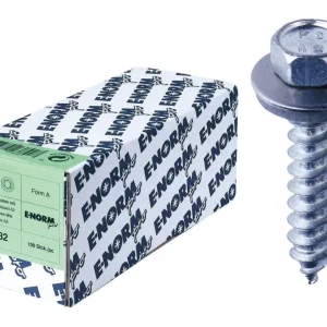 Zertifiziert E-NORMpro Fassadenschraube Edelstahl A2 6,5 x 50 mm Dichtscheibe 16 mm(Verpackungseinheit: 100Stück)