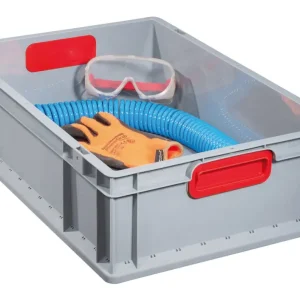 Allit EuroBox 422 Größe 400 x 300 x 220 mm Griffegeschlossen grau / rot Jetzt Bestellen