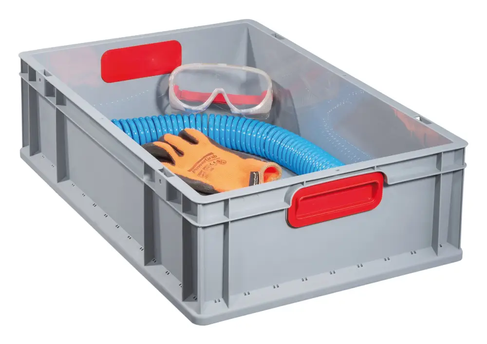 Allit EuroBox 422 Größe 400 x 300 x 220 mm Griffegeschlossen grau / rot Jetzt Bestellen