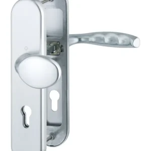 Hoppe New York Aluminium-Schutz-Langschild-Wechsel-Garnitur 76G/3331/3410/1810H, Profilzylinder, für Außen-/Wohnungsabschluss-Türen (41-46 mm) - silberfarben Preisreduziert