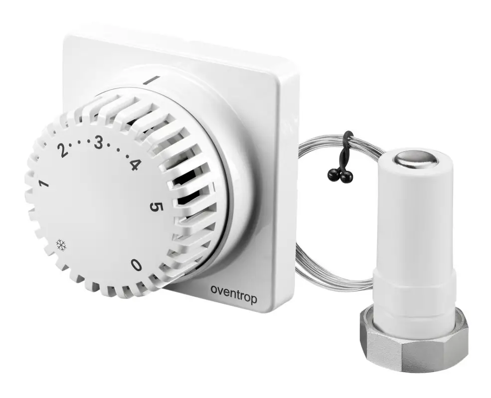 OVENTROP Thermostat Uni FH M 30 x 1,5 Skalenkappe 0 ^ 1-5, mit Nullstellung mit Fernfühler 2 m - weiß Angebot