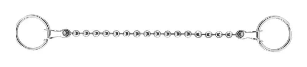 Sonderaktion ASW Metallwaren Kugelkettengarnituren Messing verchromt, 300 mm, ø 3,6 mm, mit 2 Ringen