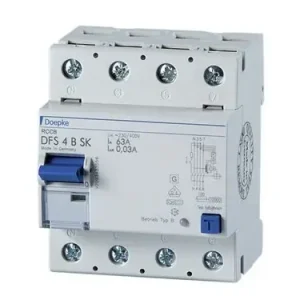Top-Seller Doepke FI-Schutzschalter B 4p 440V 63A 0,3A 4TE DIN-Schiene(REG) 10kA 3kA/stoß