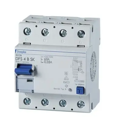 Top-Seller Doepke FI-Schutzschalter B 4p 440V 63A 0,3A 4TE DIN-Schiene(REG) 10kA 3kA/stoß