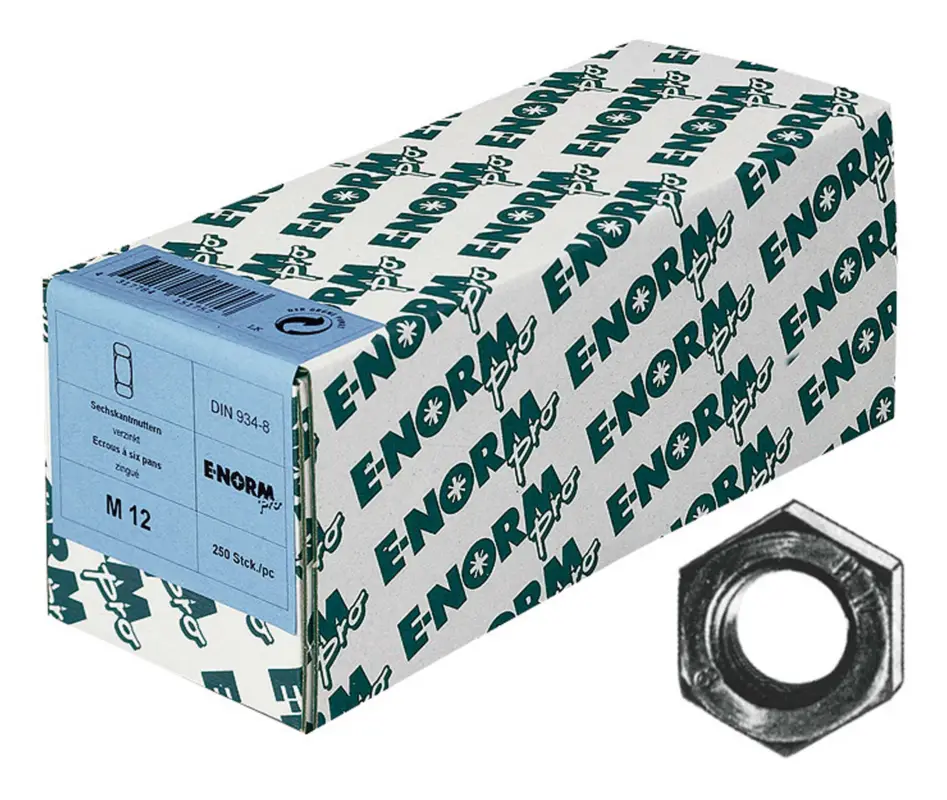 E-NORMpro Sechskantmutter DIN 934 8 galvanisch verzinkt M14(Verpackungseinheit: 200Stück) Must-Have