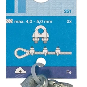 Nur Für Kurze Zeit Pösamo Drahtseilklemme ehemals DIN 741 Zink 3 mm / M4 1/8" a 2 Stück SB