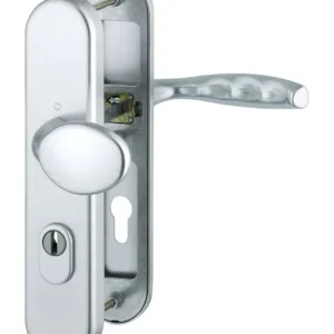 Hoppe New York Aluminium-Schutz-Langschild-Wechsel-Garnitur 76G/3332ZA/3410/1810H, Profilzylinder, mit Zylinder-Abdeckung für Außen-/Wohnungsabschluss-Türen (41-46 mm) - silberfarben Begrenztes Angebot