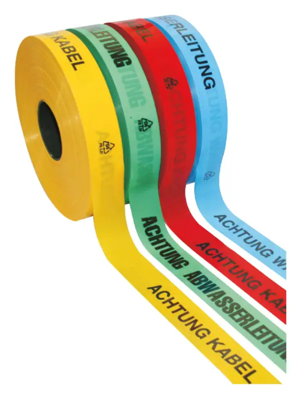 Kelmaplast Trassen-Warnband 250mtr. Achtung-Wasserleitung Abverkauf