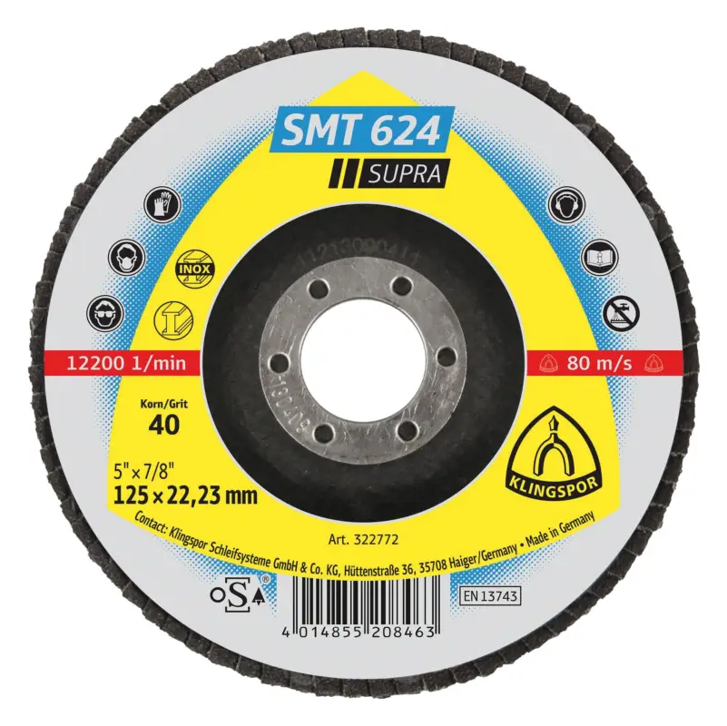 Klingspor Schleifmopteller SMT624 125 mm K80 gewölbt Mega-Angebot