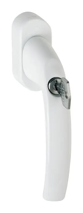 Hoppe Atlanta Aluminium-Dreh-/Kipp-Fenstergriff 0530S/US952 mit Secu100, Secustik und VarioFit, abschließbar - verkehrsweiß Abverkauf