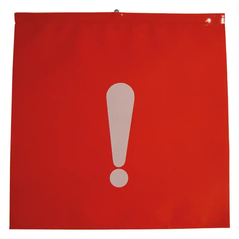 Must-Have Schlussfahne 30 x 30 cm mit Aufdruck Ausrufezeichen