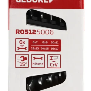 Versand Am Gleichen Tag Gedore Red R05125006 Doppelmaulschlüssel-Satz kurz SW6-17 mm 6-teilig