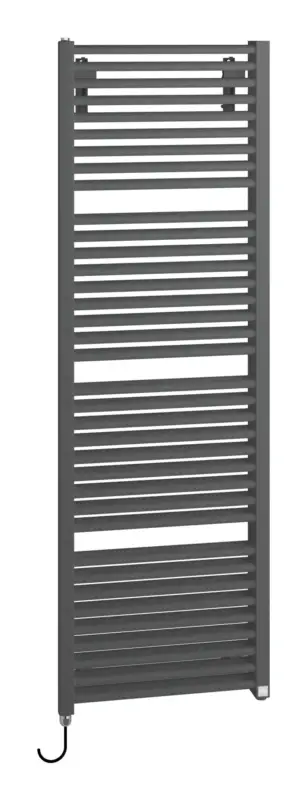 Echt Kermi Duett-E Bad- und Wohnheizkörper WWS - Regler Ausführung rechts 784 x 1796 x 74 mm - Graphit Metallic / Schwarz