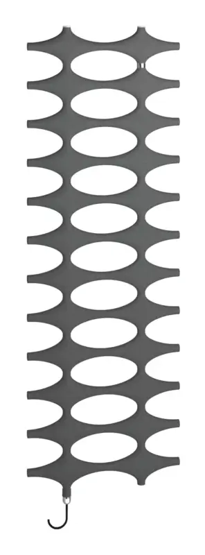 Kermi Ideos-E Bad- und Wohnheizkörper WWS - Regler Ausführung links 758 x 1901 x 35 mm - Graphit Metallic / Schwarz Zertifiziert
