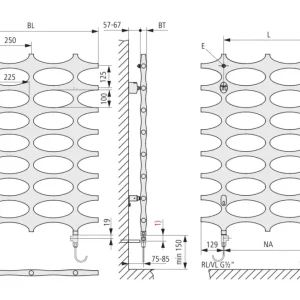 Wochenendangebot Kermi Ideos E-Zusatz Bad- und Wohnheizkörper WWS - Regler Ausführung links 758 x 1901 x 35 mm - Weiß Soft (RAL 9016 MT) / Weiß