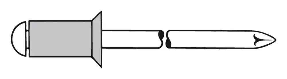 Versand Am Gleichen Tag Gesipa Blindnieten Aluminium Standard Senkkopf 3 x 8 mm(Verpackungseinheit: 500Stück)