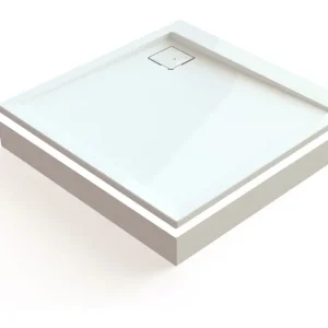 Hoesch Samar Aluminiumschürze für Eckmontage 800 x 800 mm - Weiß Sonderangebot