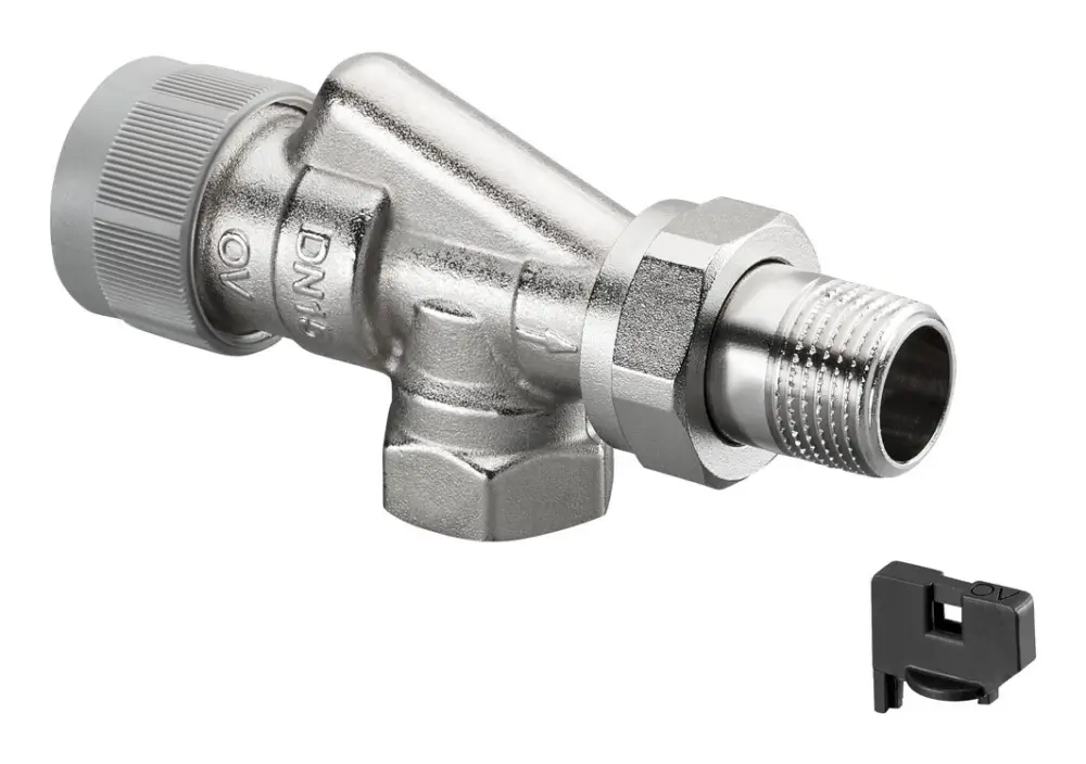 OVENTROP Thermostatventil AQ Axialventil DN 15 M 30 x 1,5 Messing - vernickelt Sale
