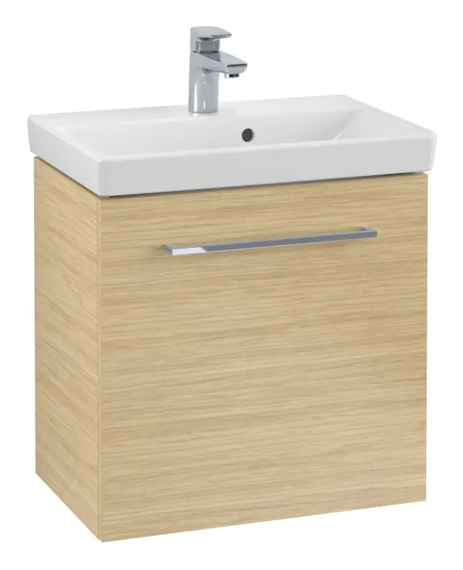 Highlight Villeroy & Boch Avento Waschbeckenunterschrank für Becken mittig 1 Tür Anschlag links 526 x 514 x 352 mm - Nordic Oak
