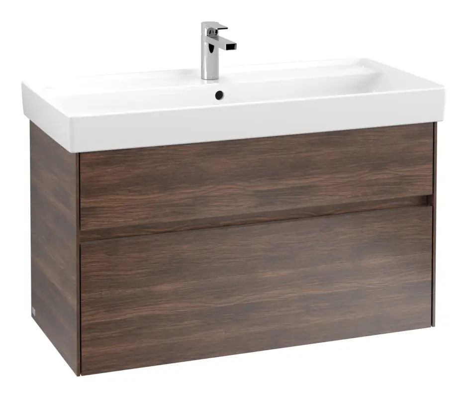 Villeroy & Boch Collaro Waschbeckenunterschrank für Becken mittig für Collaro 2 Auszüge 954 x 546 x 444 mm - Arizona Oak / Anthracite Matt Sofort Bestellen