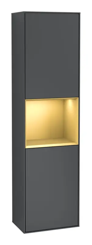 Villeroy & Boch Finion Hochschrank 2 Türen Anschlag links mit Beleuchtung 418 x 270 x 1516 mm - Midnight Blue Matt Lacquer / Gold Matt Lacquer Meistverkauft
