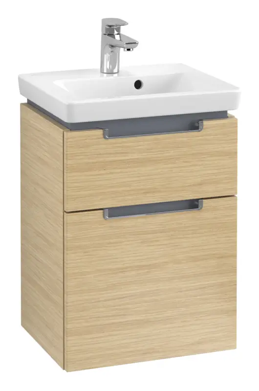 Villeroy & Boch Subway 2.0 Waschbeckenunterschrank für Becken mittig 2 Auszüge 440 x 590 x 351 mm - Nordic Oak Jetzt Kaufen