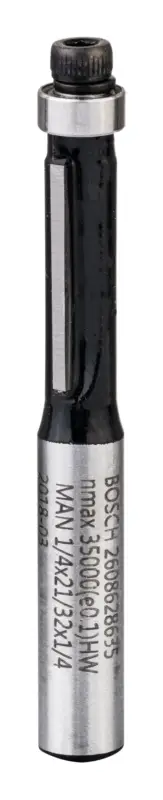 Bosch Pro Bündigfräser mit unterem Kugellager, 1/4 Zoll, 6,35 x 16,2 x 54 mm Nur Heute