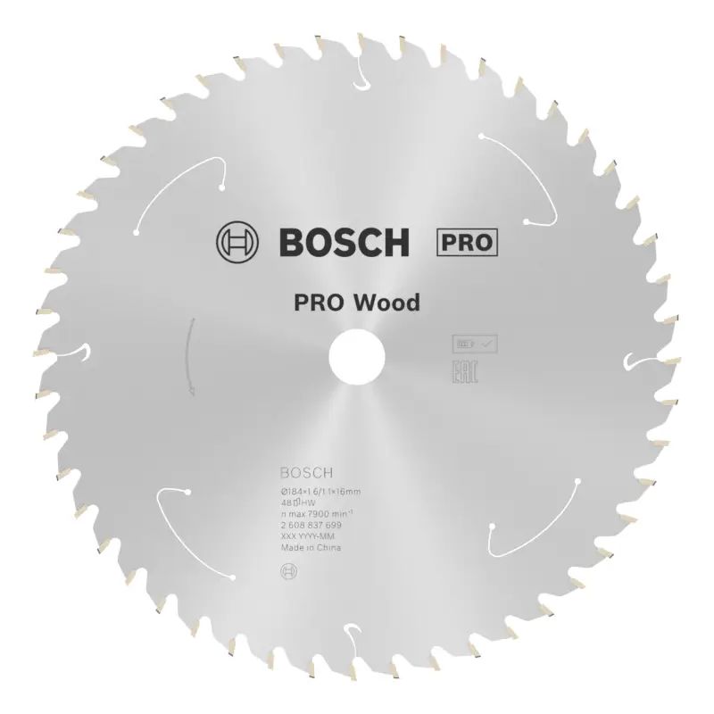 Schnäppchen Bosch Pro Wood cordless Kreissägeblatt, 184 x 1,6 x 16 mm, 48 Zähne, für Akku-Handkreissägen