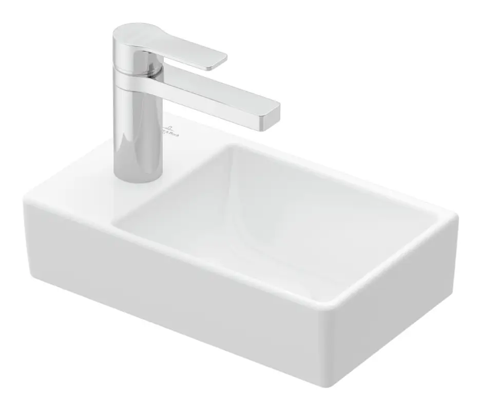Meistverkauft Villeroy & Boch Avento Handwaschbecken Becken rechts ohne Überlauf 360 x 220 x 110 mm - Stone White mit CeramicPlus