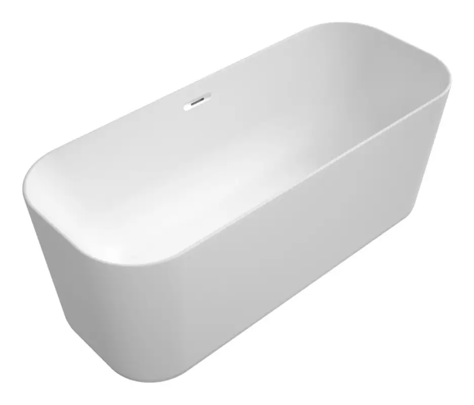 Villeroy & Boch Finion Freistehende Badewanne mit Design-Ring ohne Emotion-Funktion 1700 x 700 mm - Stone White / Chrome Nur Heute