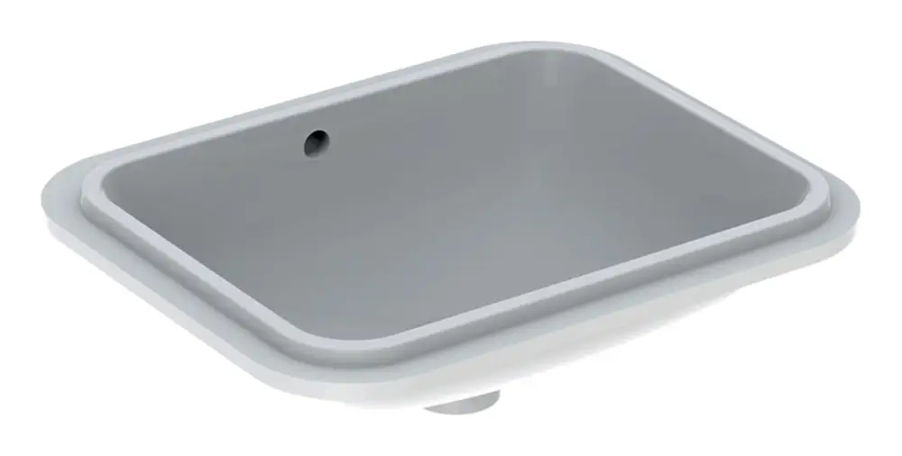 Geberit VariForm Waschtisch rechteckig ohne Hahnloch mit Überlauf 530 x 440 mm - Weiß mit KeraTect Angebot