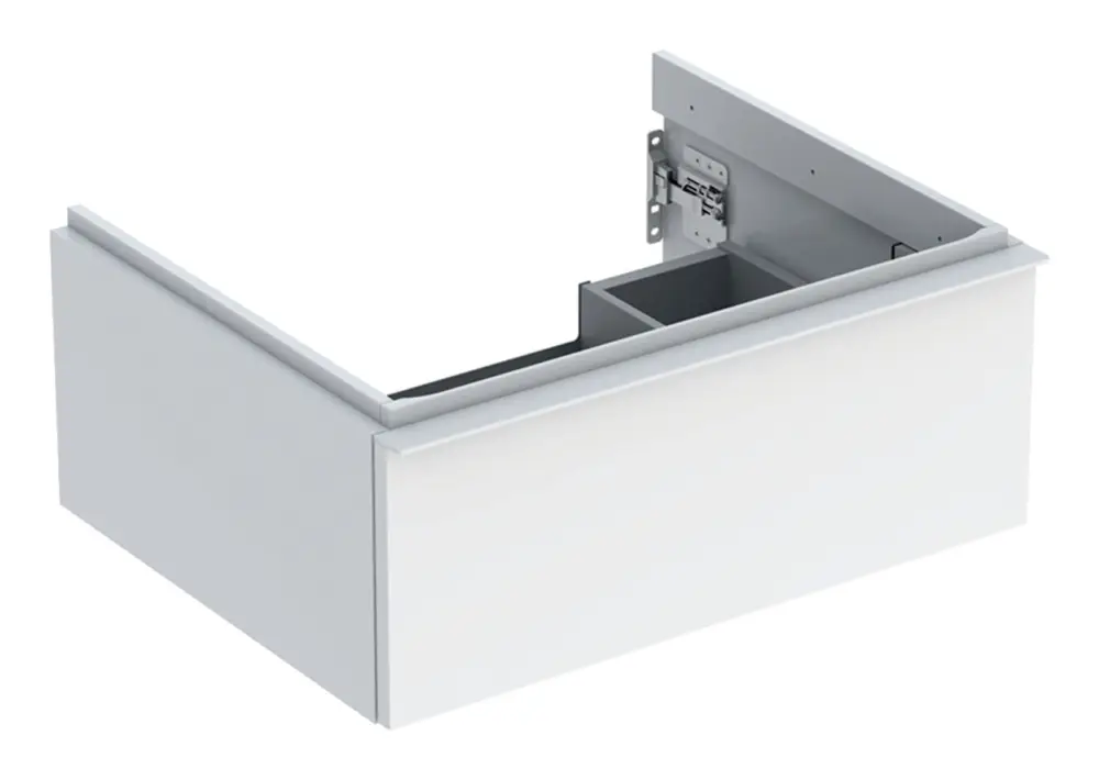 Geberit iCon Waschtischunterschrank mit 1 Schublade 592 x 247 x 476 mm - Dekor Weiß hochglänzend / Griff Weiß pulverbeschichtet matt Saisonangebot