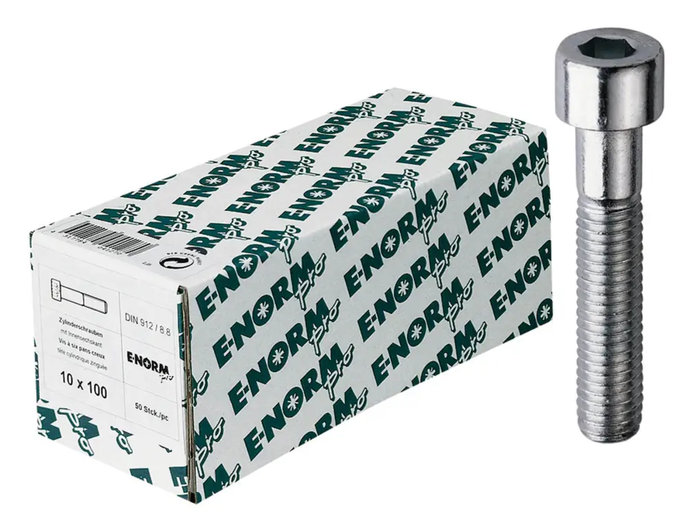 E-NORMpro Zylinderschraube DIN 912 8.8 galvanisch verzinkt Innensechskant M5 x 80 mm(Verpackungseinheit: 200Stück) Heißes Angebot