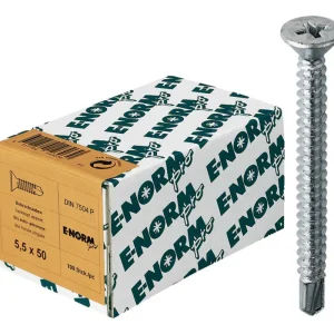 E-NORMpro Bohrschraube DIN 7504 Stahl galvanisch verzinkt O (alt P) -H 3,5 x 25 mm HP(Verpackungseinheit: 100Stück) Garantierte Lieferung