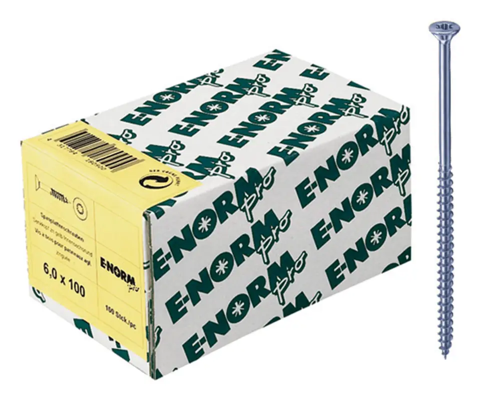 E-NORMpro Spanplattenschrauben Senkkopf verzinkt blau Teilgewinde Kreuzschlitz PZ D 4,5 x 35 / 21 mm(Verpackungseinheit: 500Stück) Finale Aktion