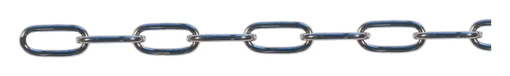 Pösamo Ringkette 1608 vernickelt 2,5 mm Rolle 50m (250 x 93)(Verpackungseinheit: 50Meter) Kracherpreis