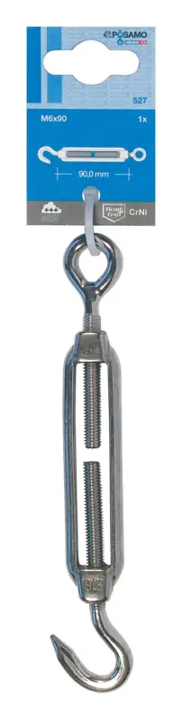 Pösamo Spannschloss Haken / Öse (SB) A4 M5 x 70 mm a 1 Stück Top-Angebot