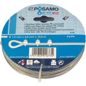 Pösamo Drahtseil in Ringen 6 x 7 galvanisch verzinkt 5 mm x 10m Knallerangebot