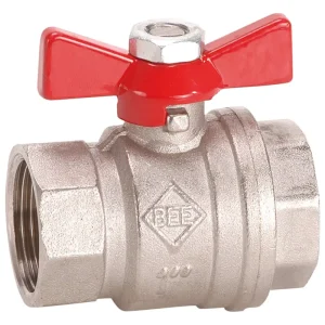 Bee Kugelhahn Messing 1/4" Innengewinde / Innengewinde Flügelgriff PN 40 Nur Heute