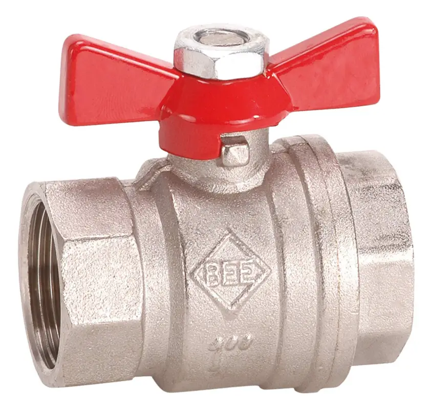 Bee Kugelhahn Messing 1/4" Innengewinde / Innengewinde Flügelgriff PN 40 Nur Heute